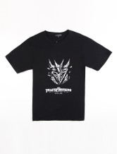 品質快適なブラックラウンドネック半袖男性用100％コットンTシャツ