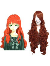 Rouge brunâtre 90cm Sui Sei Seki perruque cosplay Nylon