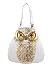 Owl Shape 29*30*10cm PU Cotton Lining Womens Shoulder bag