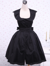 Robe Gothique de Lolita Noire en Coton