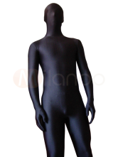 Peculiare Black Lycra Spandex Unisex Suit Zentai