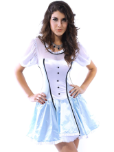 White and Blue Sexy Alice Costume