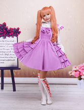 Cotton Purple Back Lace Tie Sweet Lolita Dress