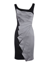 Modern Western Gray Sleeveless Acetate Fiber Polyester Womens Dress