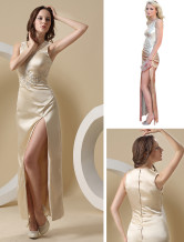 Champagne Sarah Marshall Embroidery Sheath Cannes Film Festival Dress