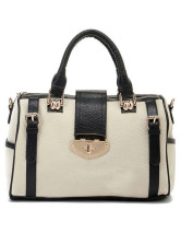 Fourre-tout Féminin 33*14*14cm PU Noir Blanc de la mode 