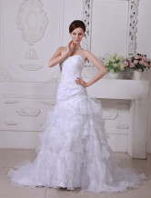 Mermaid Trumpet Sweetheart Beading Embroidery Floor Length Satin Wedding Dress For Bridal