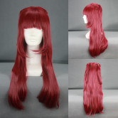 80cm Naruto Ayuya Wine Red High-temperature Resistance Fibre Cosplay Wig For Women