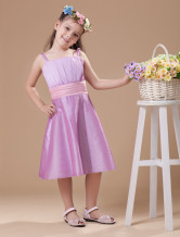 Unique Light Purple Taffeta Flower Girl Dress