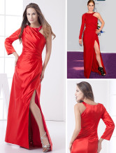 Burgundy Spinning Halter Floor Length Evening Dress