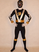 Black Super Sentai Lycra Spandex Unisex Zentai Suit