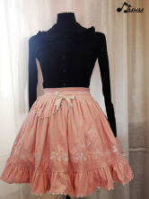 Ruffled Trim Embroidery Terry Classic Lolita Skirt