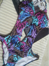 Sexy Animal Print Nylon Halter One Piece Monokini