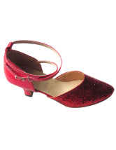 Attractive Red PU 2 3/4'' High Heel Womens Latin Shoes