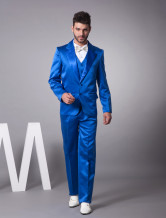 Bleue jaquette de mariage et un bouton de style charmant