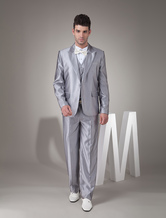 One Button With Two Pockets Groom Wedding Suit