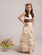 Sash Satin Junior Bridesmaid Dress