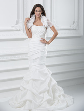 Style Strapless Mermaid Trumpet Taffeta Wedding Dress