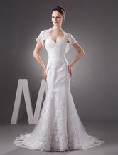 Romantic White Lace A-line Sweetheart Wedding Dress