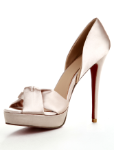 Gorgeous panno Satin Peep Toe scarpe donna