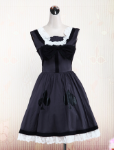 Dark Gray Cotton Gothic Lolita Dress