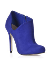 Stiletto Heel Flannel Unique Cut Out Womens Ankle Boots