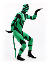 Green Black Spandex Lycra Zentai Costume