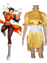 Street Fighter Chun-Li Yellow Cosplay Costume