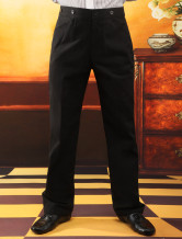 Fabulous Black Cotton Mens Steampunk Trousers