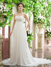 Brautkleid aus Chiffon mit Hof-Schleppe Milanoo