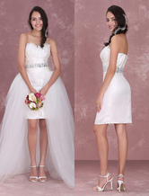 Etui-Hochzeitskleid mit Herz-Ausschnitt Milanoo