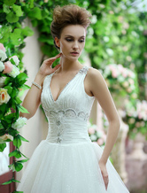 Brautkleid mit V-Ausschnitt Milanoo