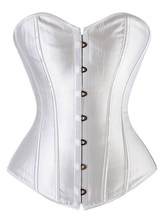 Classic White Buttons Strapless Women's Corset For Wedding 