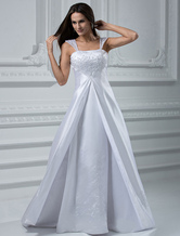 Hochzeitskleid aus Satin im A-Linie Stil