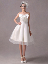 A-Linien Hochzeitskleid mit Schleife Milanoo