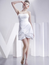 White bretelles robe perlée Prom Sash Satin Homecoming /