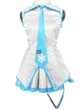 Vocaloid Snow Miku 65% Cotton 35% Terylene Cosplay Costume