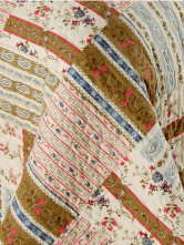 Coton coloré romantique courtepointe à la main