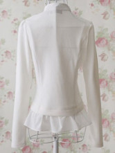 Blouse unique Ivoire élastique mousseline de soie manches longues femmes