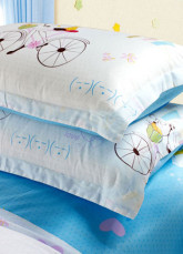 ファッションの少女における繊維印刷ツイル綿 4 Pc 寝具セット
