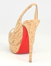 Bois Pattern Peep Toe Sling dos Womens Shoes