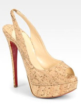 Bois Pattern Peep Toe Sling dos Womens Shoes