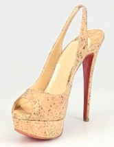 Bois Pattern Peep Toe Sling dos Womens Shoes