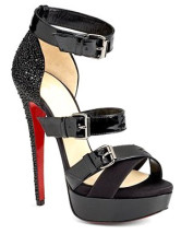 Chaussures de mouton haut talon Womens Fashion noires cheville sangle Buckle