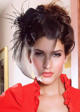 Great Black Net Hair Hat For Women