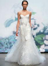 White Sweetheart A-line Beading Net Bridal Wedding Dress