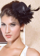 Bellissimo cappello Womens capelli raso nero