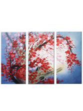 Hand-Printed Plum Blossom Canvas Group Oil Flower Printings