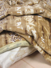 Lettres imprimées flanelle Polyester Snuggle Blanket