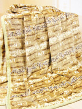 Lettres imprimées flanelle Polyester Snuggle Blanket